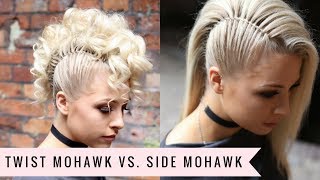 Twist Mohawk VS Side Mohawk by SweetHearts Hair [upl. by Arikaahs798]