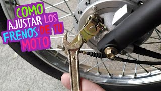 COMO AJUSTAR LOS FRENOS DE MOTO TRASERO Y DELANTERO [upl. by Risley369]