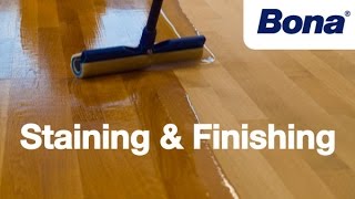 Bona® Sand amp Finish Training  Chapter 4 Staining amp Finishing [upl. by Shiroma]