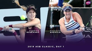 Eugenie Bouchard vs Madison Brengle  2019 ASB Classic Day 1  WTA Highlights [upl. by Aneeroc]