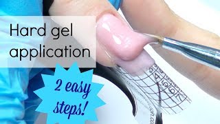 Hard gel application on forms for beginners [upl. by Morell866]