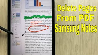 How to Delete Page in PDF File  Remove Pages from PDF Using Samsung Notes [upl. by Kumar]