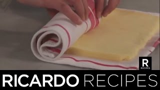 How To Roll A JellyRoll Cake  Ricardo Recipes [upl. by Ahsauqram215]