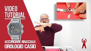 ⌚ Come Accorciare Bracciale Orologio Casio Rimuovere Maglie [upl. by Scholz90]