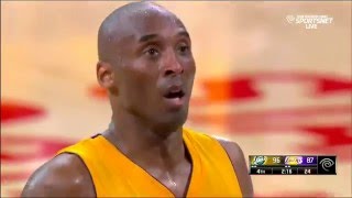 Kobe Bryant Amazing last 3 minutes in his FINAL GAME vs Jazz 041316 [upl. by Prudie]