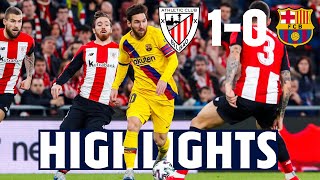 HIGHLIGHTS  Athletic de Bilbao 1  FC Barcelona 0 [upl. by Eicak]