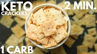 1 Carb Keto Crackers  EASY KETO RECIPES [upl. by Rigdon95]