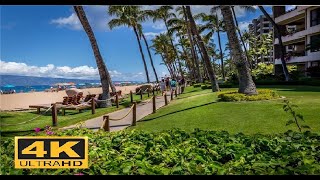 Kaanapali Beach Walk Maui Hawaii 4K [upl. by Cartwright]