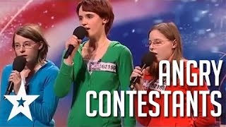 Acts With Attitude 5 Angriest Contestants on Got Talent HD [upl. by Odnavres887]