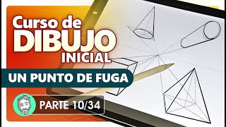 Curso de Dibujo Inicial  10 Perspectiva 1 punto de fuga [upl. by Elletsirk]