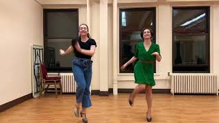 Swing Dance with Nathan amp Gaby Class Recap solo jazz [upl. by Yrolam315]