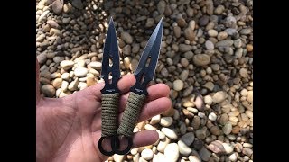 Kunai 12 Set Throwing Knives  Perfect Point  Review  Cheap  Link In Description [upl. by Ahsinauq]