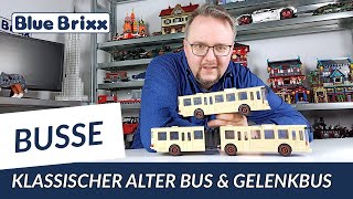 Klassischer alter Bus amp Gelenkbus von BlueBrixx [upl. by Aliwt243]