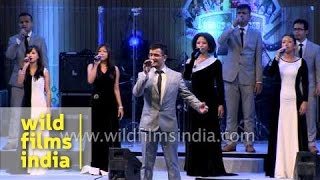 Shillong Chamber Choir sings quotIll walk with Godquot and Vande Mataram in Delhi [upl. by Rhynd]