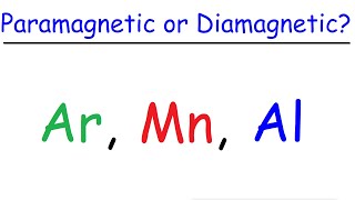 Paramagnetic amp Diamagnetic Elements  Paired amp Unpaired Electrons [upl. by Aowda]