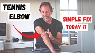 5 Minute Tennis Elbow Fix At Home [upl. by Yreved674]