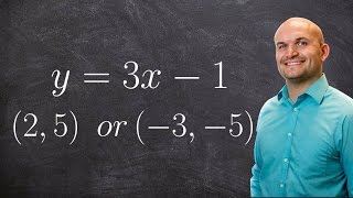 How to determine if a point lies on a line or not using the point and the equation [upl. by Bria]