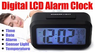 how to setup Digital Smart LED Alarm Clock With Temperature Display I Backlight [upl. by Teresina501]