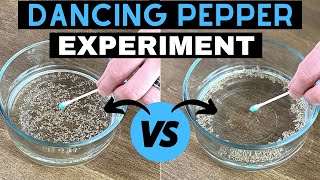 Pepper and Water Experiment  Soap and Pepper Trick [upl. by Rinna]