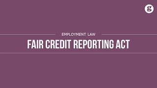 Fair Credit Reporting Act [upl. by Euqenimod]