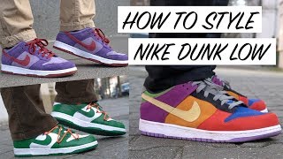 HOW TO STYLE NIKE DUNK LOW  LOOKBOOK [upl. by Benilda252]