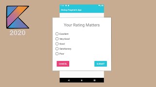 Dialog Fragment in Android Kotlin 2020 [upl. by Sutherland]