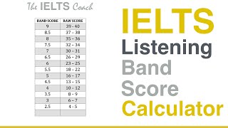 IELTS Listening Band Score Calculator [upl. by Eerised]