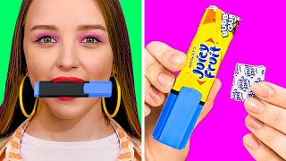 HOW TO SNEAK FOOD INTO CLASS  Funny Food Hacks And Tricks by 123 Go Live [upl. by Enaitsirhc124]