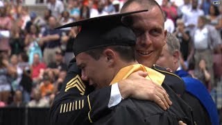 Watch Grad gets major surprise from Army dad [upl. by Yracaz]