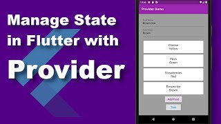 Managing state in Flutter with Provider Version 3 [upl. by Assilram]