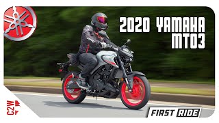 2020 Yamaha MT03  First Ride [upl. by Lleira]