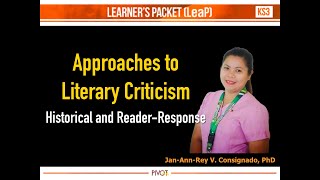 Approaches to Literary Criticism Historical and ReaderResponse  English 10 [upl. by Monroe]