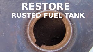 How To Restore A Rusted Motorcycle Fuel Tank With Vinegar [upl. by Omoj]