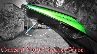 Motorcycle License Plate Flipper DIY [upl. by Marianne475]