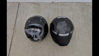 Polycarbonate vs Fiberglass Helmet Test [upl. by Uamak795]