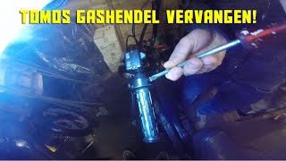 Tomos gashendel vervangen  Tomos throttle cable installation [upl. by Boys]