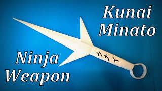 How to Make a Paper Kunai Minato  Ninja Weapon Knife DIY  Easy Origami ART Paper Crafts [upl. by Jeddy]