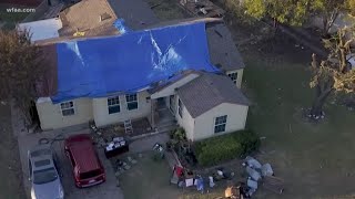 Gawkers getting in the way of storm cleanup in Garland [upl. by Rheinlander]