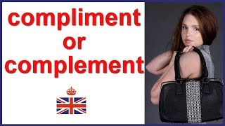 Compliment or complement  English lesson [upl. by Nautna704]