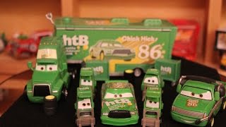 Mattel Disney Cars Team Chick Hicks Hostile Takeover Bank Diecasts [upl. by Nataline]