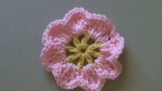 How to crochet a flower tutorial  Easy primrose flower  También en español  Yolanda Soto lopez [upl. by Ase]