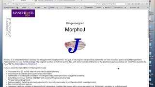 MorphoJ Tutorial 1 4ED3 Evolutionary Developmental Biology [upl. by Uria582]