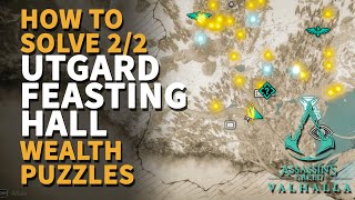 All Utgard Feasting Hall Wealth Chests AC Valhalla Jotunheim Treasure Puzzles [upl. by Tracey703]