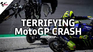 Terrifying MotoGP™ crash from every angle  AustrianGP 2020 [upl. by Anaili]