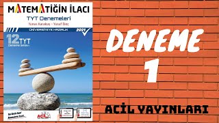 ACİL MATEMATİK  MATEMATİĞİN İLACI DENEME 1 ÇÖZÜMLERİ [upl. by Turnheim]