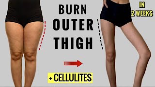 Slimming OUTER THIGH amp Saddlebags Cellulites in 14 Days 4 Weeks Slim Leg Challenge PART 2 [upl. by Maribel525]