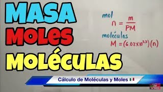 Cálculo de moles gramos y moléculas [upl. by Eedia429]