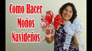 Cómo Hacer Moños Navideños Fáciles [upl. by Essiralc5]