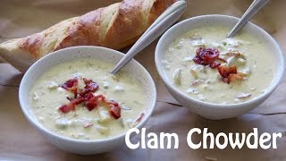 Easy New England Clam Chowder Recipe  The Frugal Chef [upl. by Halverson]