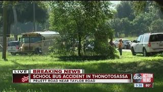 Headon school bus accident in Thonotosassa [upl. by Aillemac762]